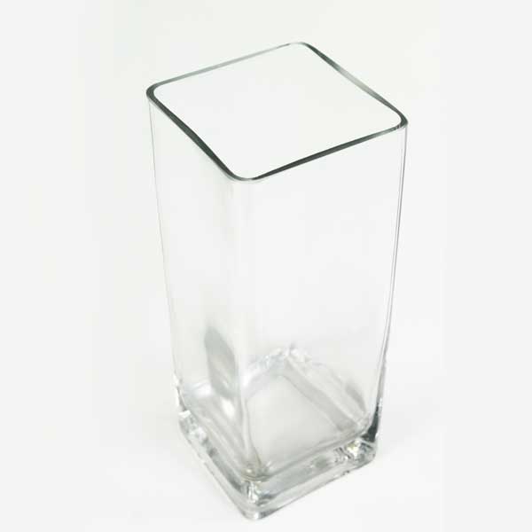 Vaso de Vidro Transparente Quadrado (8x20cm) - Imagem 2