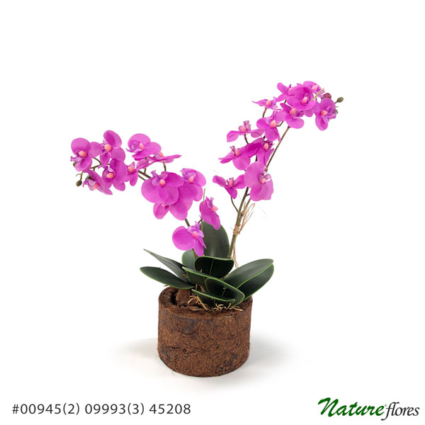Orquídea Borboleta Pink Flor Artificial em Silicone (57cm) - Imagem 2