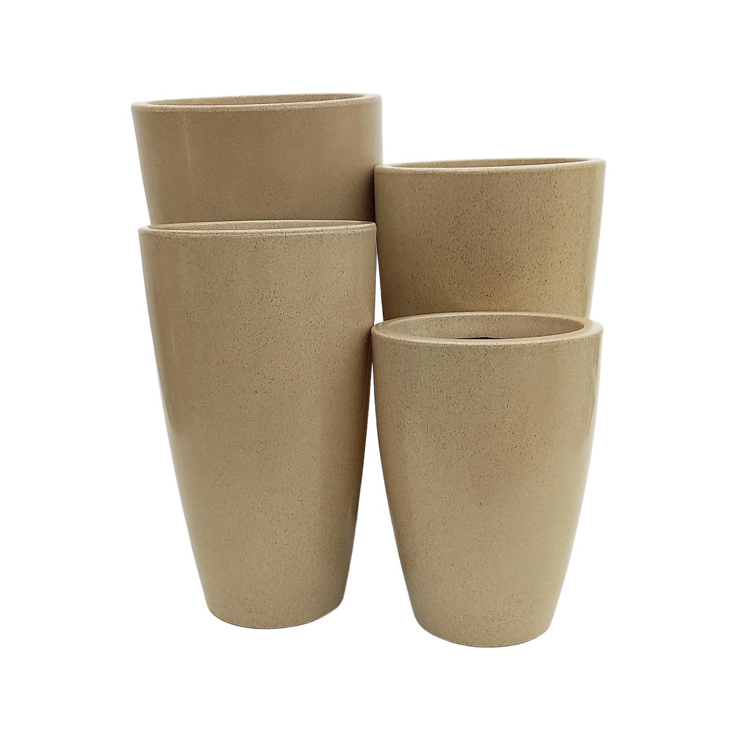 Vaso Pérola Cônico Bege (40 - 70 cm)