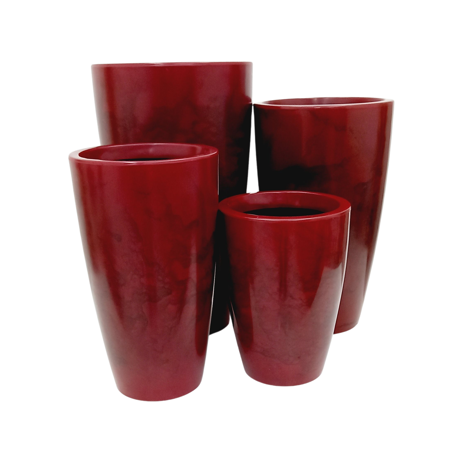 Vaso Pérola Cônico Vermelho (40 - 70 cm)