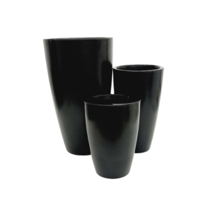Vaso Pérola Cônico Preto (40 - 70 cm)