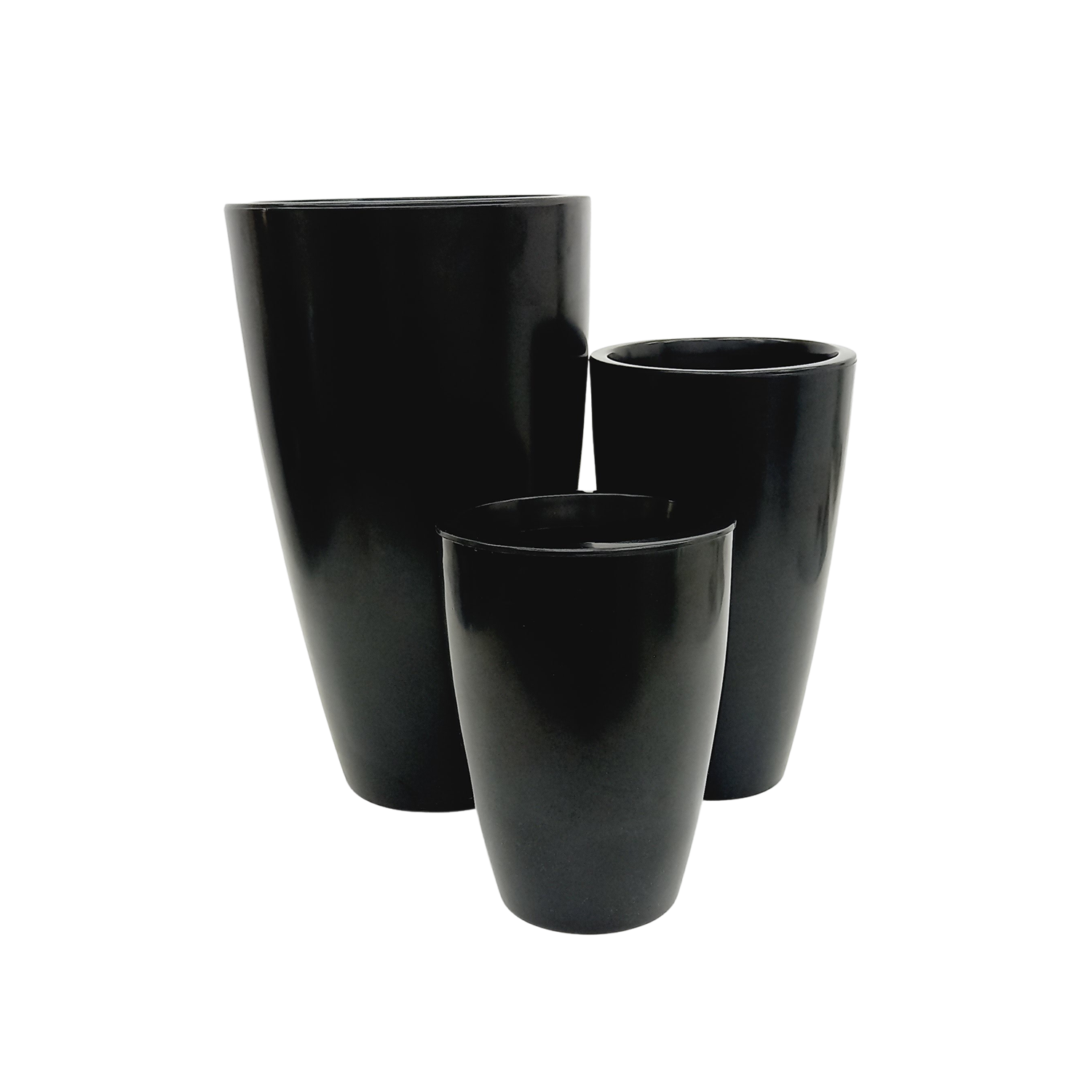 Vaso Pérola Cônico Preto (40 - 70 cm)