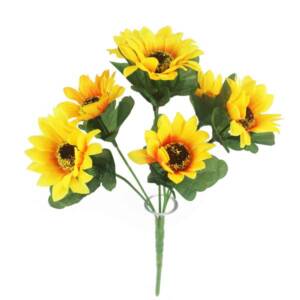 Girassol Buquê Artificial 7F (30cm)