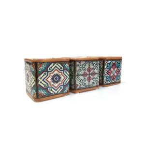 Vaso Porto Cubo em Cerâmica