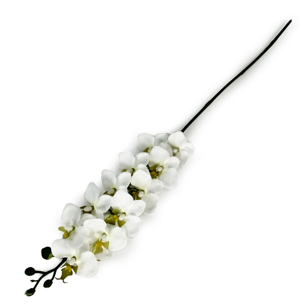 Orquídea Cattleya Branca Galho Artificial (67cm) - Imagem 2