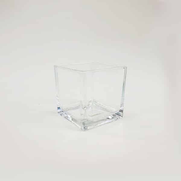 Vaso Vidro Transparente Quadrado 10x10cm - Imagem 2