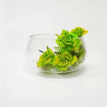 Vaso Vidro Transparente Redondo (18x12cm)
