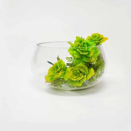 Vaso Vidro Transparente Redondo (18x12cm)