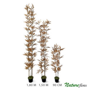 Bambu Áurea Ocre 3-hastes Árvore Semi-Artificial