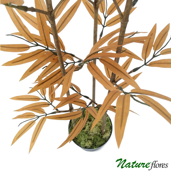 Bambu Áurea Ocre 3-hastes Árvore Semi-Artificial - Imagem 2