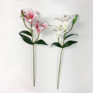 Lírio Galho Artificial em Silicone 2F (65cm)