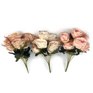 Rosa Lincoln Buquê Floral Artificial 7H (45cm)