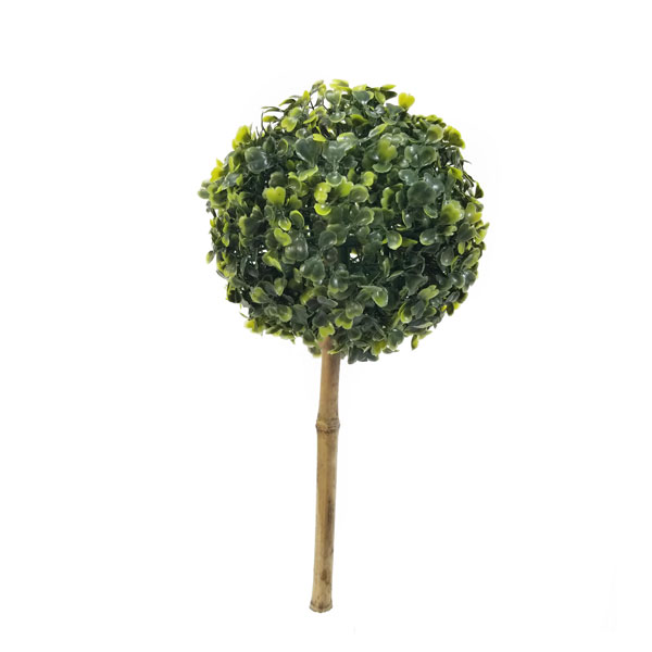 Topiaria de Buxinho Verde Artificial (18 diâmetro - Altura de 28 à 35cm) - Imagem 2