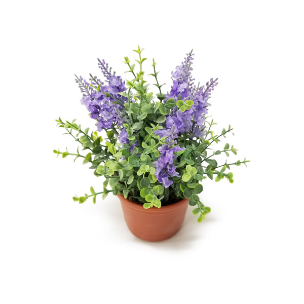 Arranjo Floral Lavanda Lilás Artificial (22cm) em vaso - Imagem 2