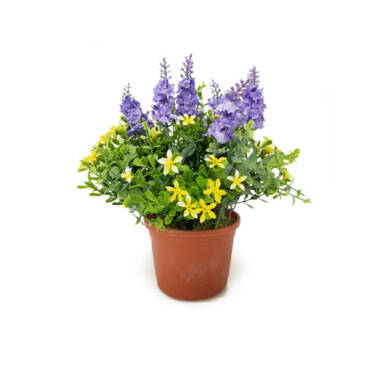 Vaso Flor do Campo Arranjo Floral Artificial(15cm)