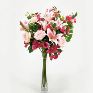 Kit Floral Artificial para Arranjo Rosa - Coleção Festa 2020