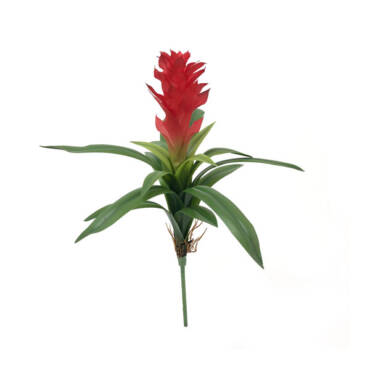 Brómelia Gusmenia Vermelho Planta em Silicone (58cm)