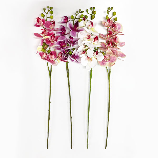 Orquídea Borboleta 3D 8FL Flor Artificial (80cm)