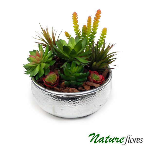 Vaso de Cerâmica Grés Prata (25x9,5cm) - Imagem 2