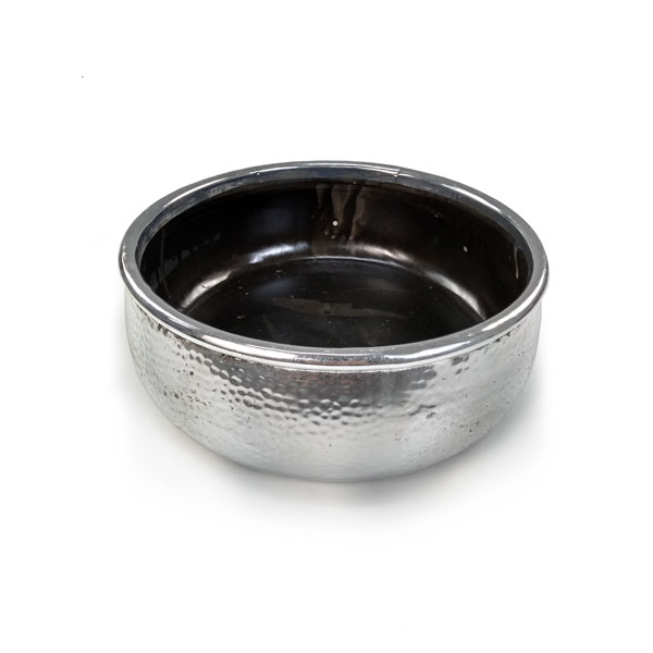 Vaso de Cerâmica Grés Prata (25x9,5cm) - Imagem 3