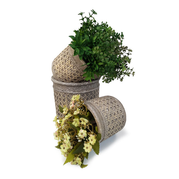 Coleção Rattan Vaso de Cimento (10-14cm) - Imagem 2