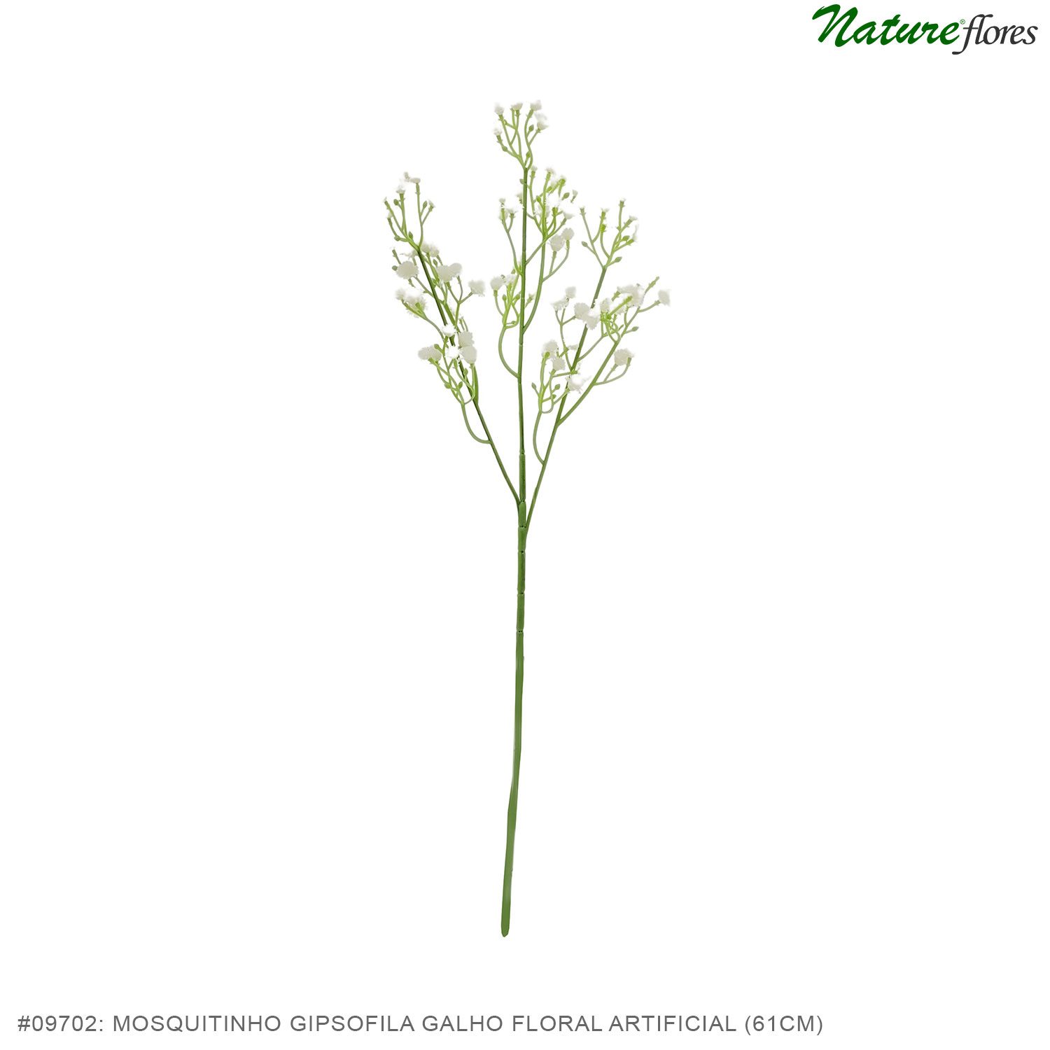 Mosquitinho Gipsofila Galho Floral Artificial (61cm)