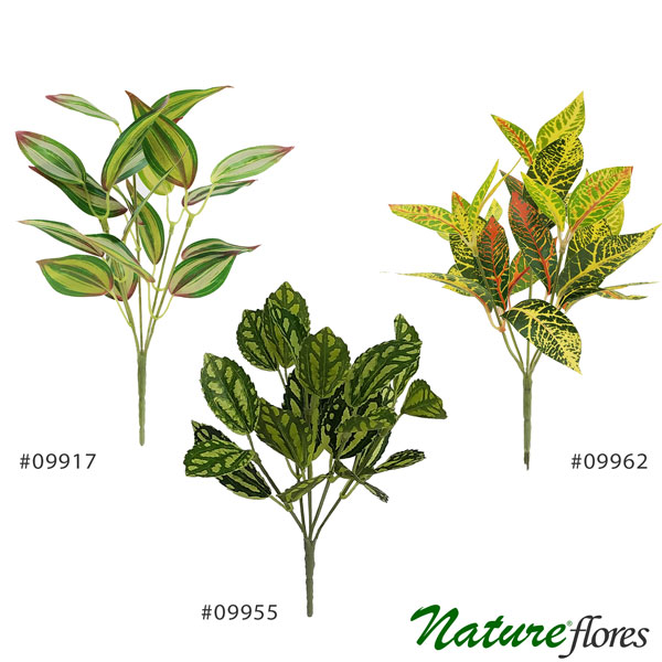 Jardim Vertical Folhagem Artificial 5H 20F (28cm)