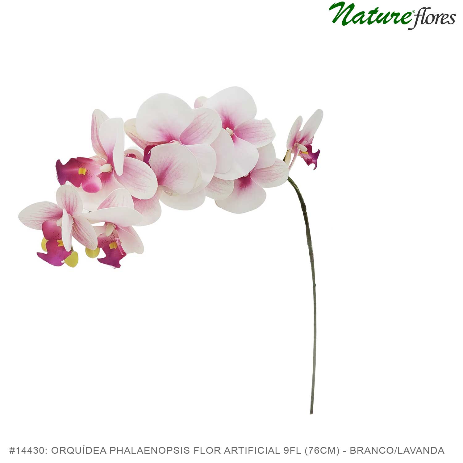 Orquídea Phalaenopsis Flor Artificial 9FL (76cm) - Imagem 2