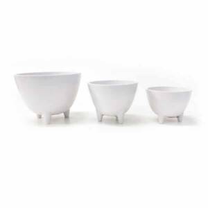 Vaso Poli Branco com Pezinho