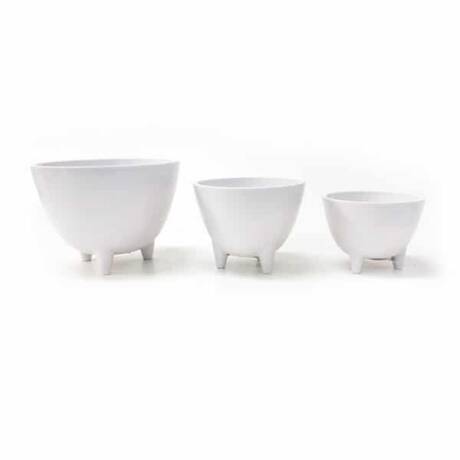 Vaso Poli Branco com Pezinho