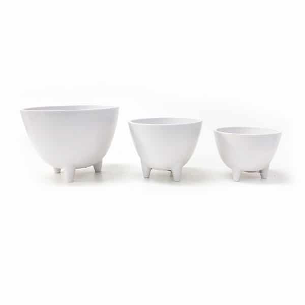 Vaso Poli Branco com Pezinho