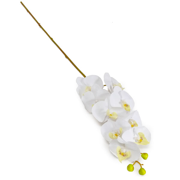 Orquídea Branca Galho Artificial 9 Flores (96cm) - Imagem 2