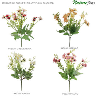 Margarida Buquê Flor Artificial 5H (32cm)