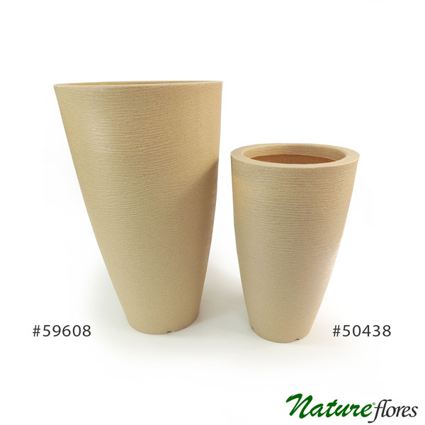 Vaso Grafiato Cônico Areia (51-68cm)