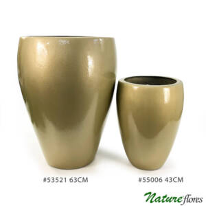 Vaso Esmaltado Fibra Jardim – dourado