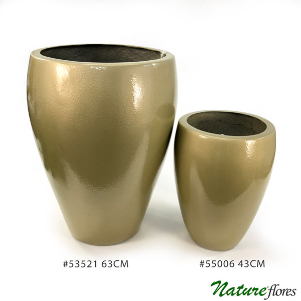 Vaso Esmaltado Fibra Jardim – dourado - Imagem 2