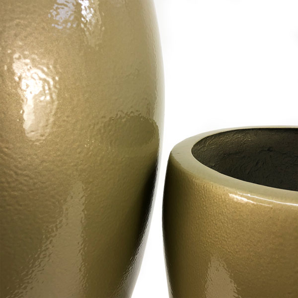 Vaso Esmaltado Fibra Jardim – dourado - Imagem 3