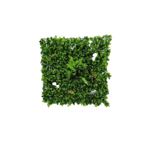 Placa Folhagem Mista com Rosas artificial (50x50cm)