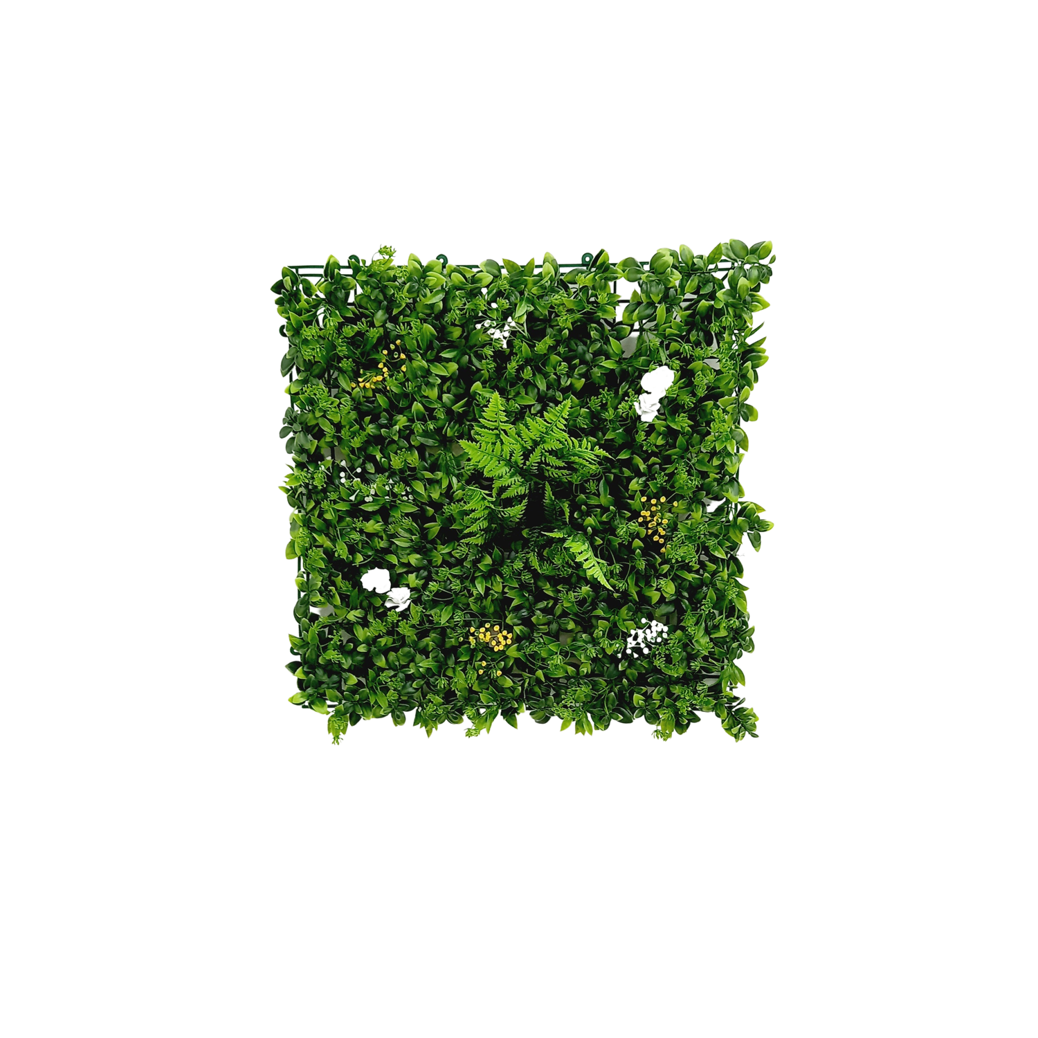 Placa Folhagem Mista com Rosas artificial (50x50cm)