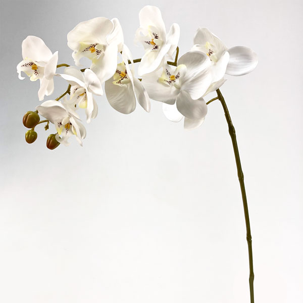 Phalaenopsis Branco Galho Floral Artificial 9F (1,10cm) - Imagem 3