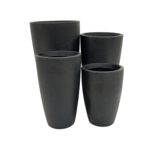 Vaso Grafiato Cônico Preto (40 - 70 cm)