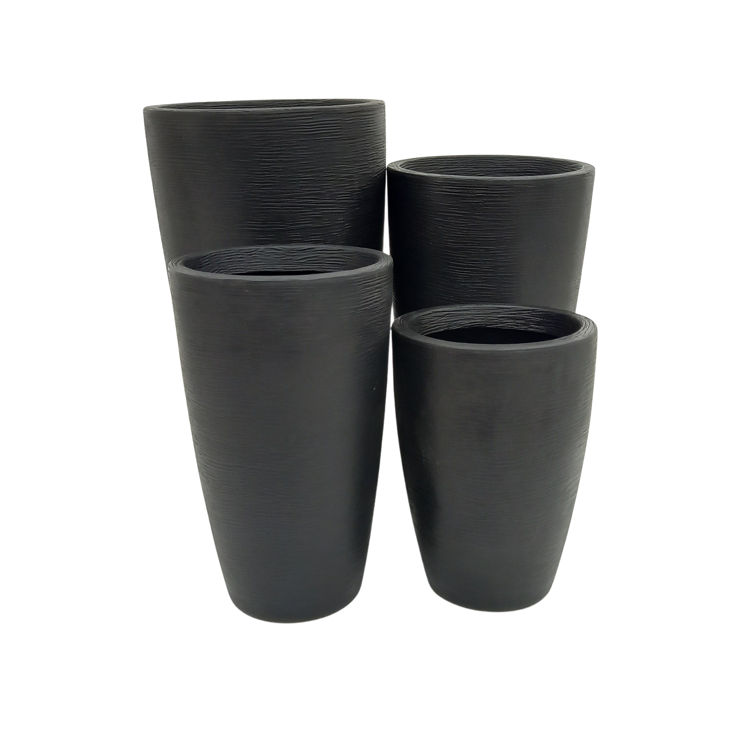 Vaso Grafiato Cônico Preto (40 - 70 cm)