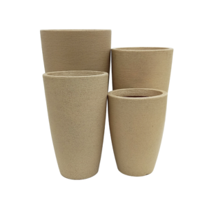 Vaso Grafiato Cônico Bege (40 - 70 cm)