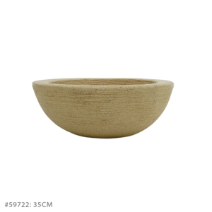 Vaso Grafiato Bacia Bege (35 cm)