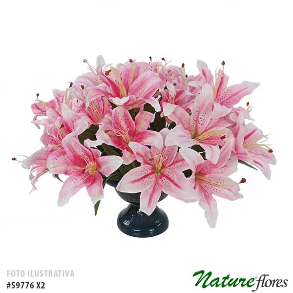 Lírio Buquê Floral Artificial 7F (60cm) - Imagem 2