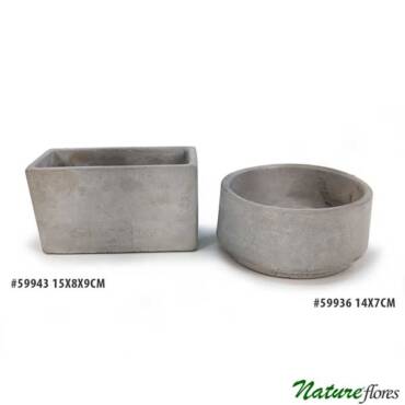 Vaso Cimento Cinza Soria (7-9cm)