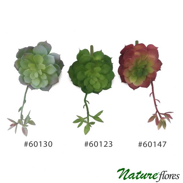 Rosa-de-Pedra Suculenta Artificial com broto (12cm) - Imagem 2