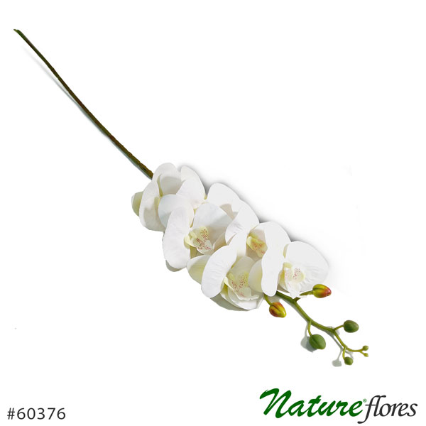 Orquídea Branca Phalaenopsis em Silicone 6F (94cm) - Imagem 2