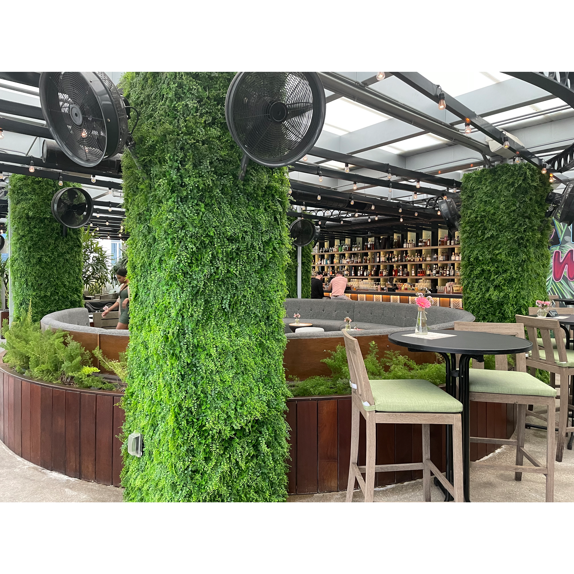 Placa Samambaia UV Jardim Vertical Artificial (50x50cm) - Imagem 2