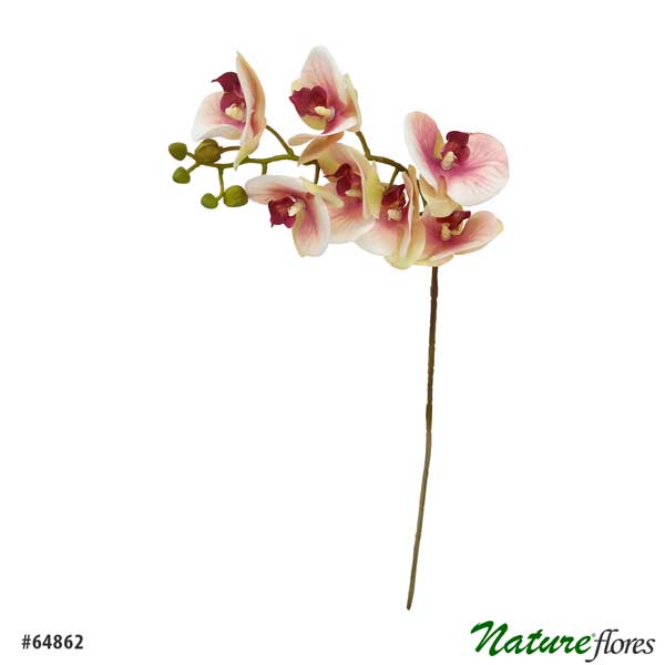 Orquídea Siliconada Galho Artificial 7FL (72cm) - Imagem 2